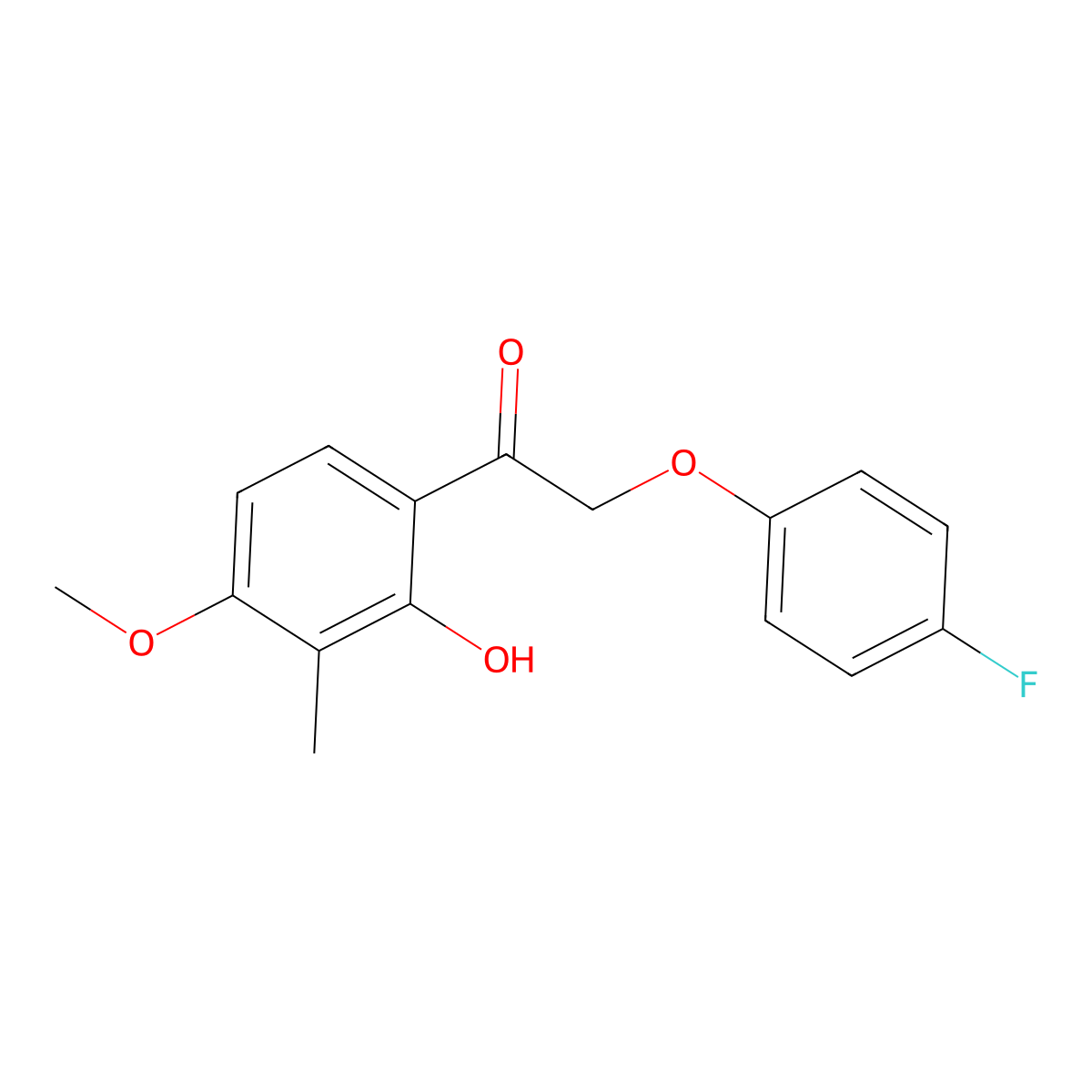 2-(4-Fluorophenoxy)-1-(2-hydroxy-4-methoxy-3-methylphenyl)ethanone molecular structure, CAS 303095-16-1
