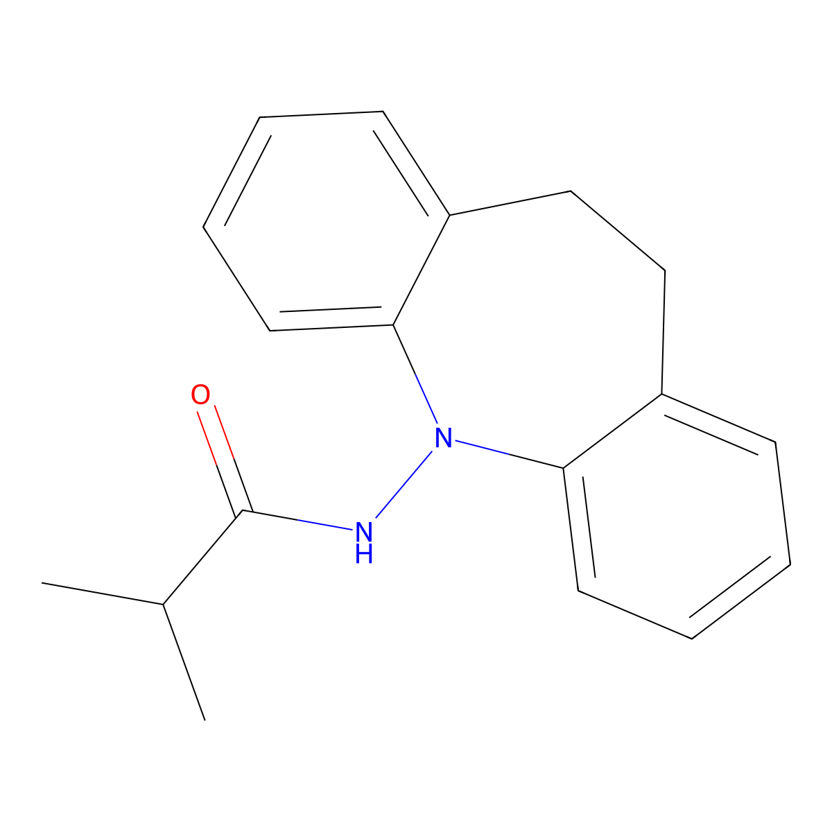 N-(5,6-dihydrobenzo[b][1]benzazepin-11-yl)-2-methylpropanamide molecular structure, CAS 303096-47-1