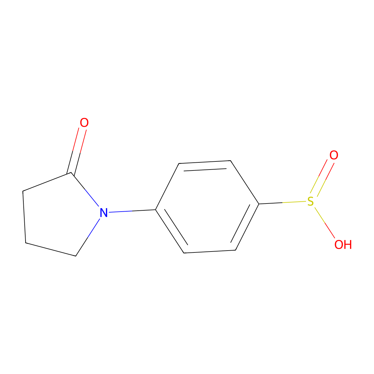 4-(2-Oxopyrrolidin-1-yl)benzenesulfinic acid molecular structure, CAS 303096-74-4