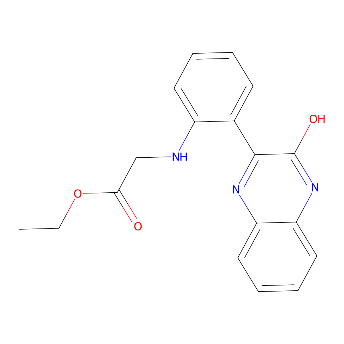 ethyl 2-[2-(3-oxo-4H-quinoxalin-2-yl)anilino]acetate molecular structure, CAS 303097-44-1