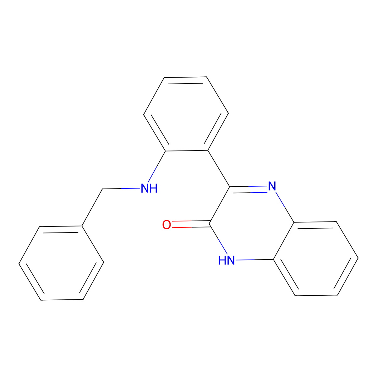 3-(2-(benzylamino)phenyl)quinoxalin-2(1H)-one molecular structure, CAS 303097-52-1