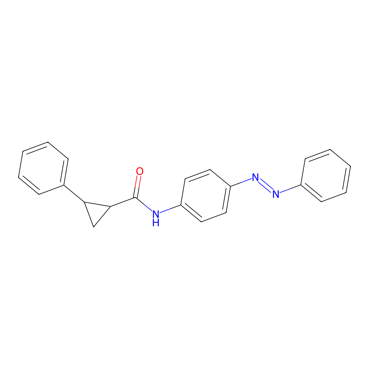 2-Phenyl-N-[4-(phenyldiazenyl)phenyl]cyclopropanecarboxamide molecular structure, CAS 303097-62-3