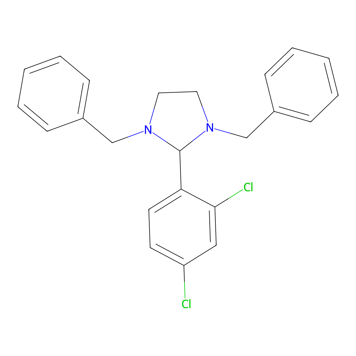 1,3-Dibenzyl-2-(2,4-dichlorophenyl)imidazolidine molecular structure, CAS 303098-32-0