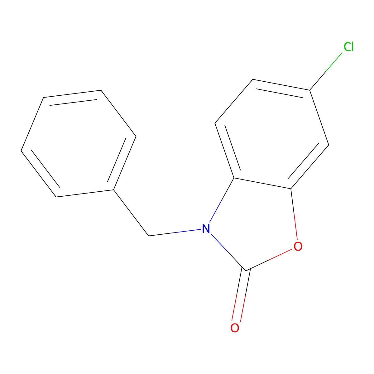 3-Benzyl-6-chloro-1,3-benzoxazol-2-one molecular structure, CAS 303098-38-6