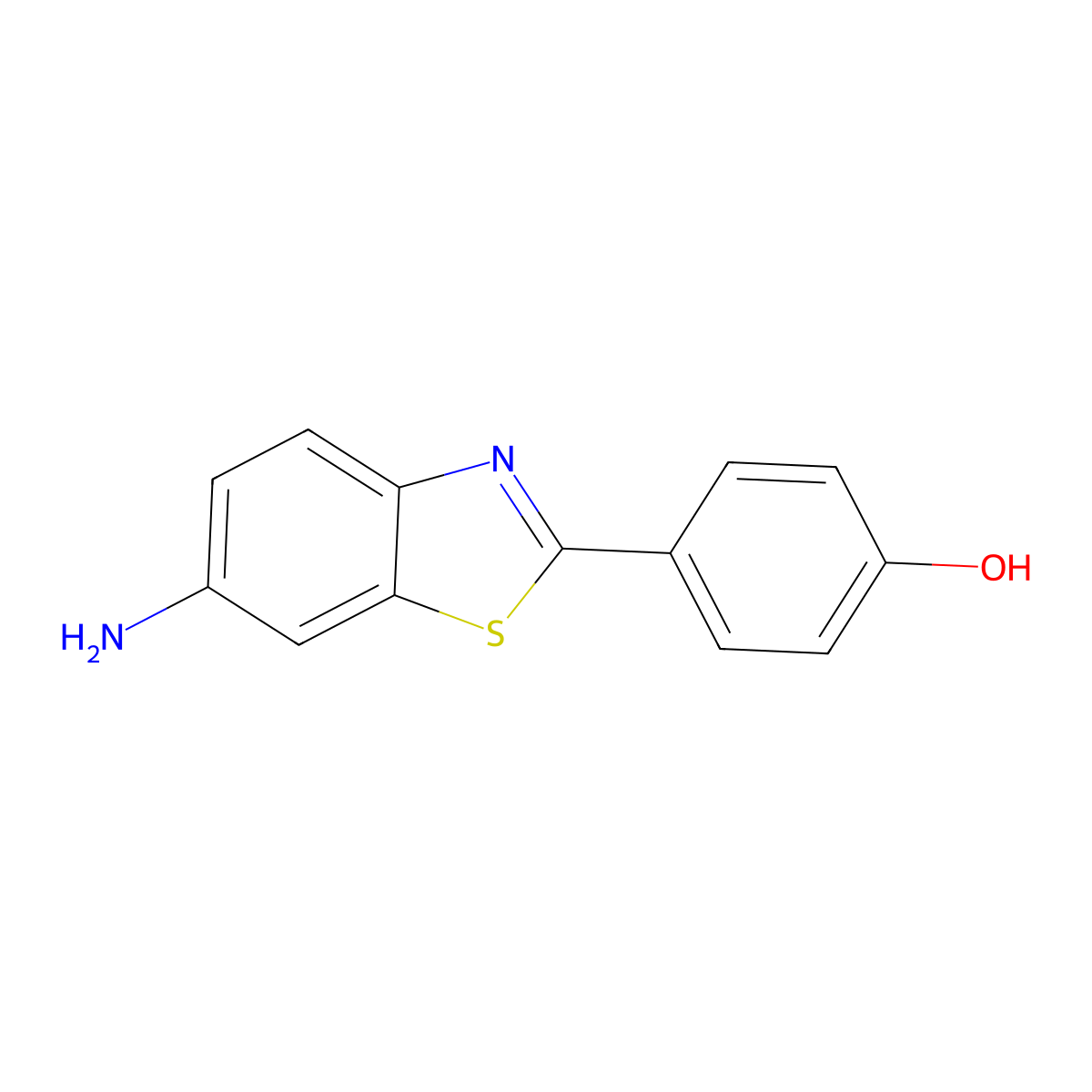 4-(6-Amino-benzothiazol-2-yl)-phenol molecular structure, CAS 303098-86-4