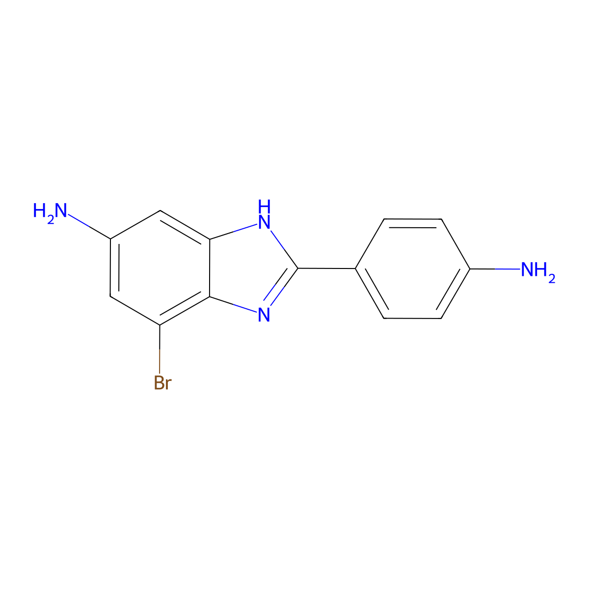 2-(4-Aminophenyl)-4-bromo-1H-benzo[d]imidazol-6-amine molecular structure, CAS 303099-04-9