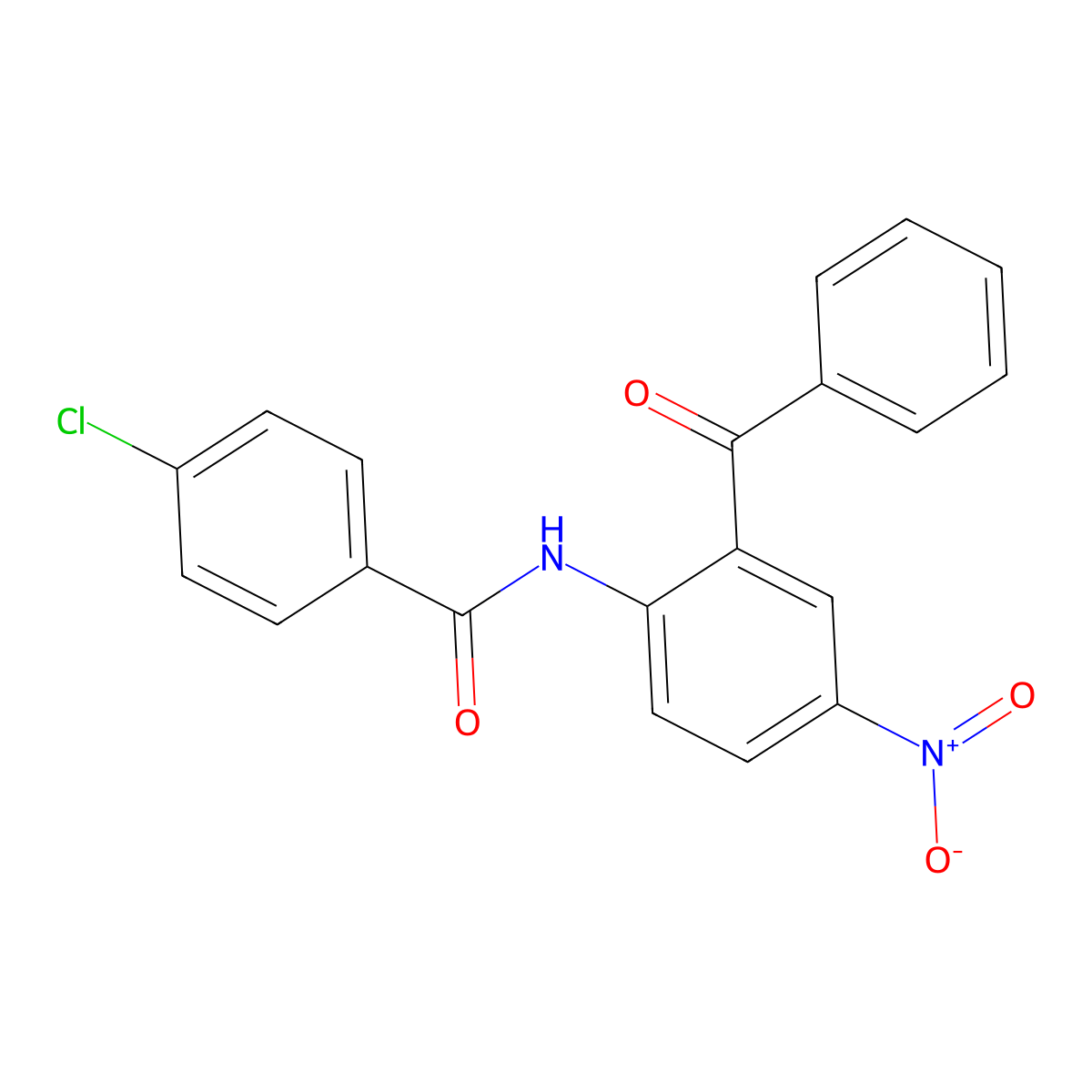 N-(2-Benzoyl-4-nitrophenyl)-4-chlorobenzamide molecular structure, CAS 303099-29-8