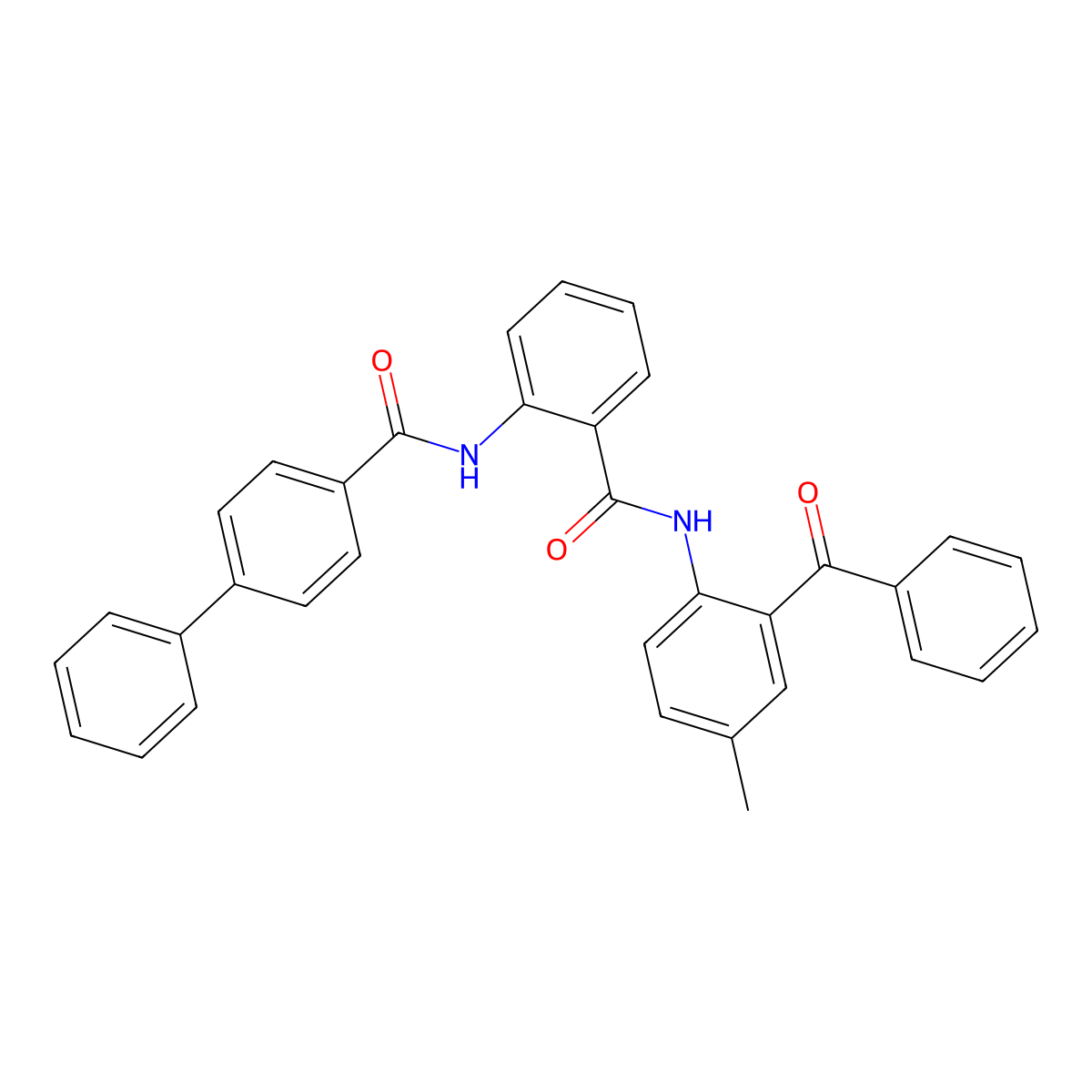 N-(2-((2-benzoyl-4-methylphenyl)carbamoyl)phenyl)-[1,1'-biphenyl]-4-carboxamide molecular structure, CAS 303099-40-3