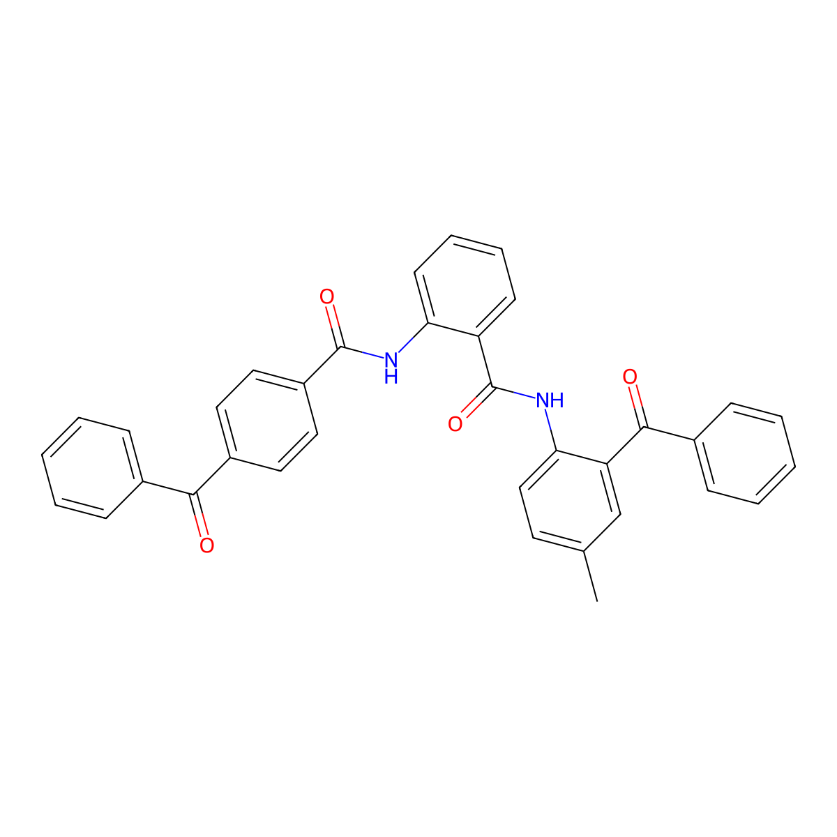 2-(4-Benzoylbenzamido)-N-(2-benzoyl-p-tolyl)benzamide molecular structure, CAS 303099-41-4