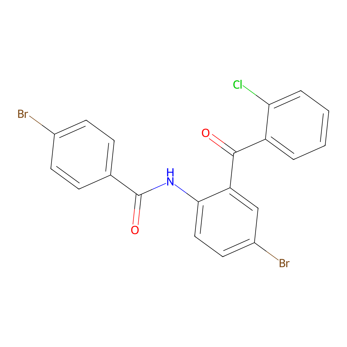 4-Bromo-N-[4-bromo-2-(2-chlorobenzoyl)phenyl]benzamide molecular structure, CAS 303099-49-2