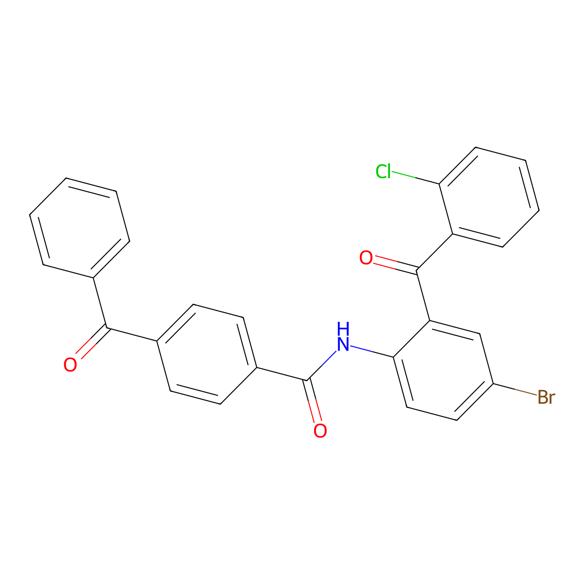 4-Benzoyl-N-[4-bromo-2-(2-chlorobenzoyl)phenyl]benzamide molecular structure, CAS 303099-50-5