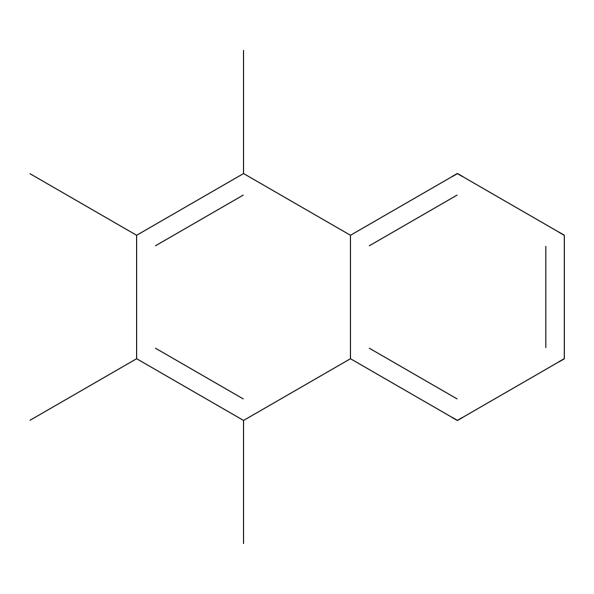 1,2,3,4-Tetramethylnaphthalene molecular structure, CAS 3031-15-0