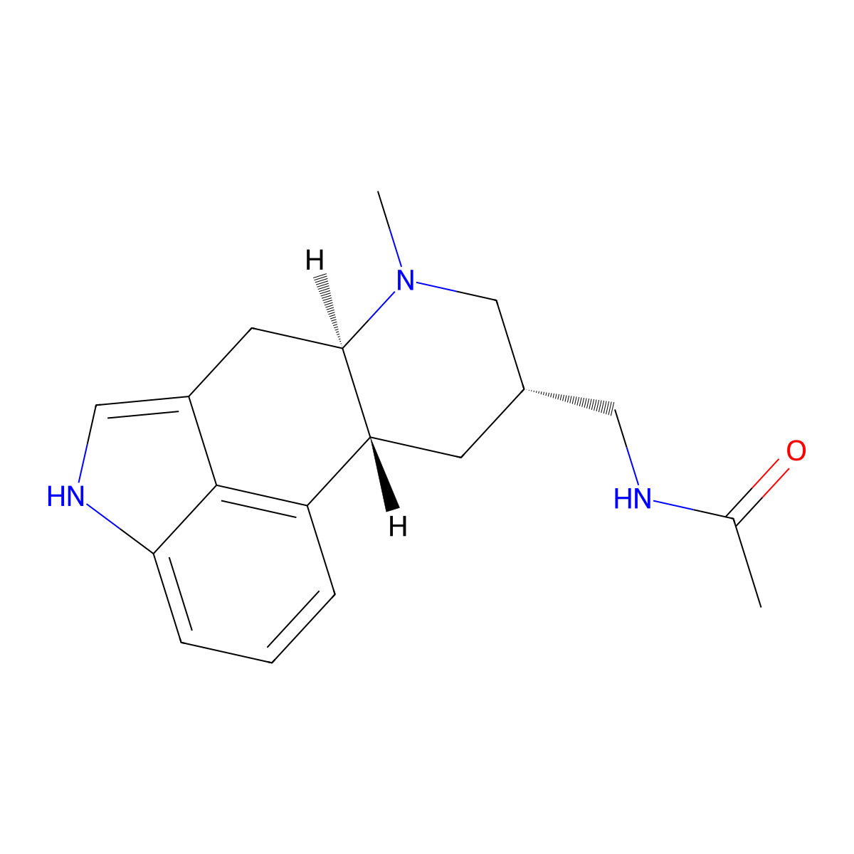 N-(((8beta)-6-Methylergolin-8-yl)methyl)acetamide molecular structure, CAS 3031-48-9