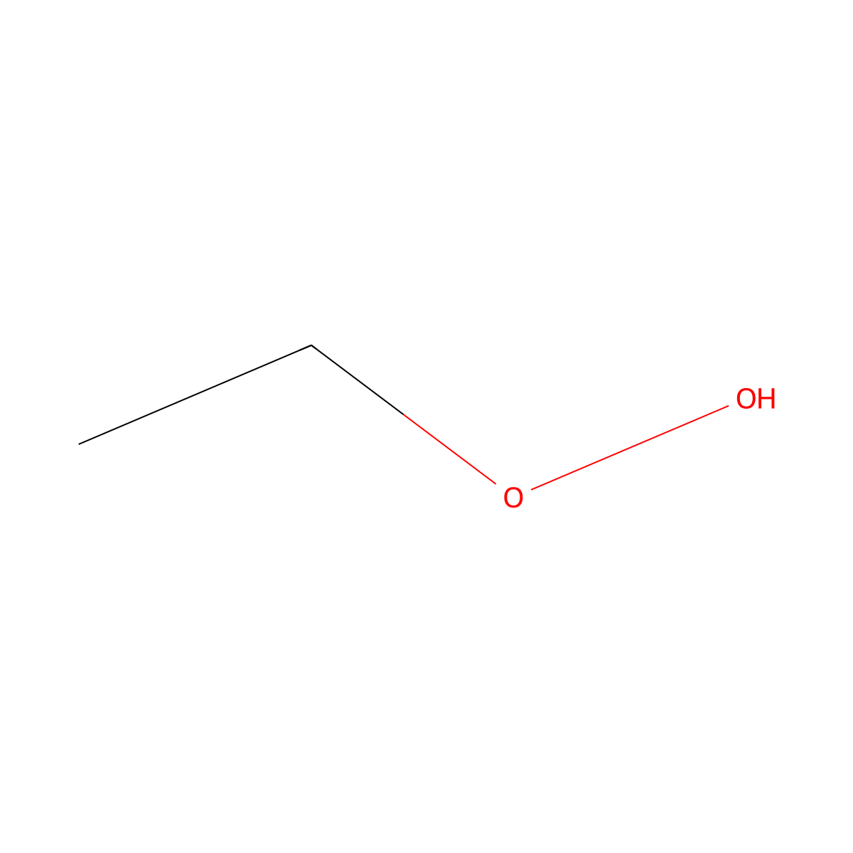 Hydroperoxide, ethyl molecular structure, CAS 3031-74-1