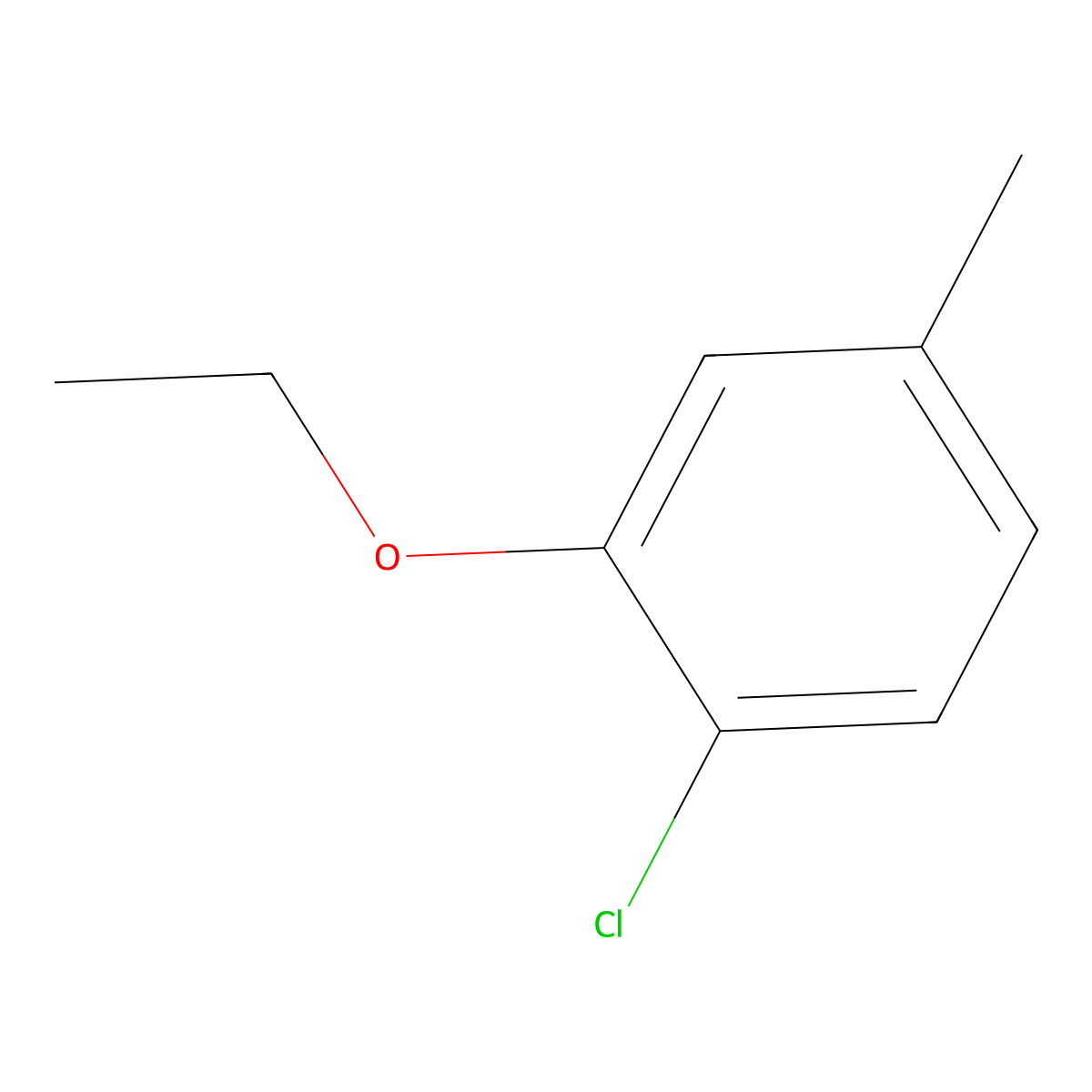 1-Chloro-2-ethoxy-4-methylbenzene molecular structure, CAS 3031-86-5