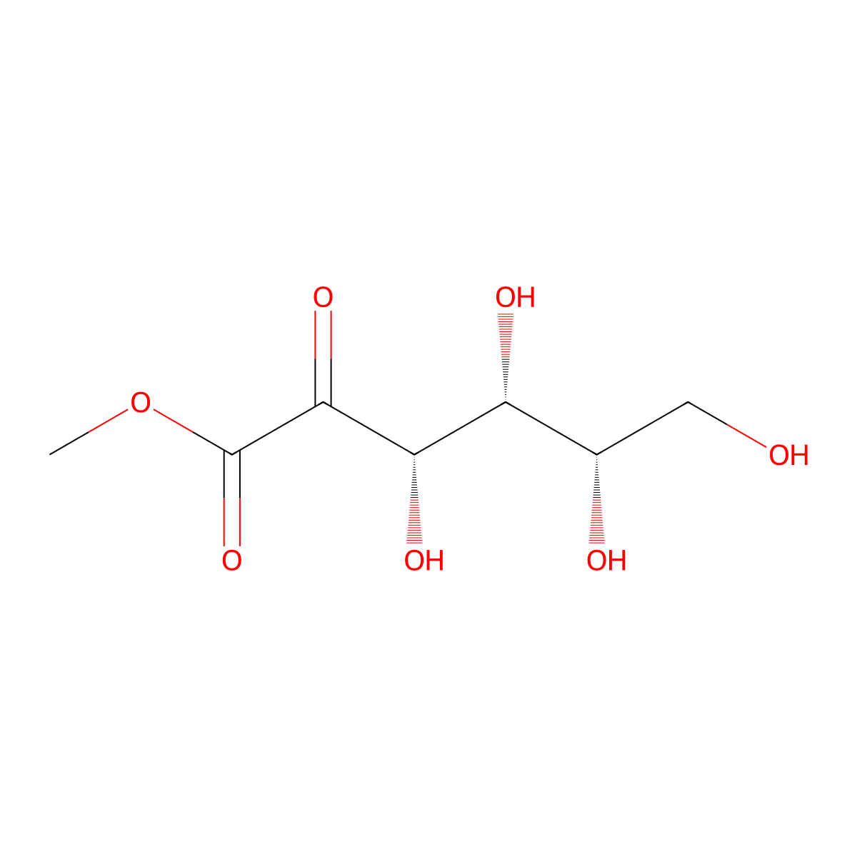 Methyl L-xylo-2-hexulosonate molecular structure, CAS 3031-98-9