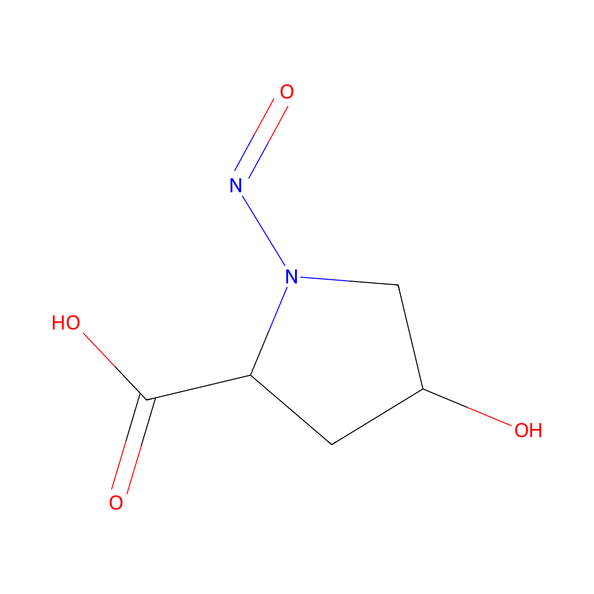 N-Nitrosohydroxyproline molecular structure, CAS 30310-80-6