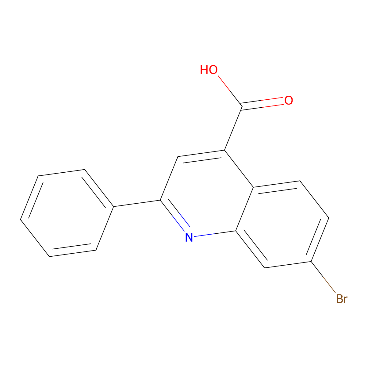 7-Bromo-2-phenylquinoline-4-carboxylic acid molecular structure, CAS 303100-39-2