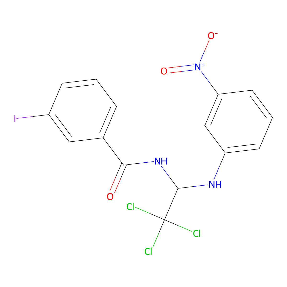 3-Iodo-N-(2,2,2-trichloro-1-(3-nitroanilino)ethyl)benzamide molecular structure, CAS 303106-68-5