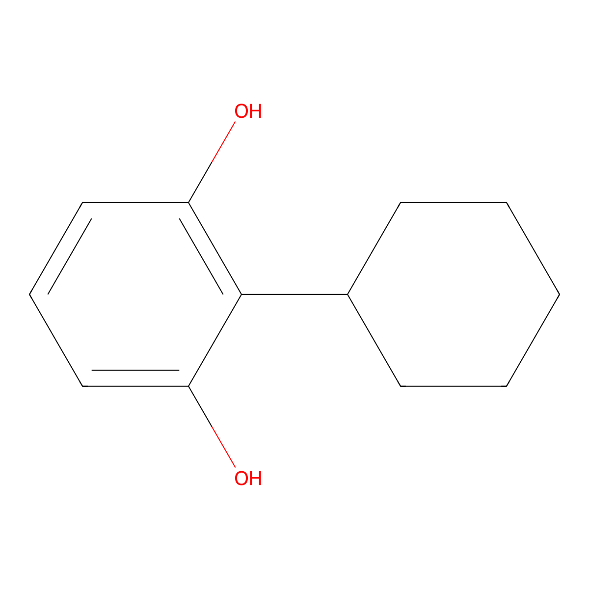 2-Cyclohexyl-benzene-1,3-diol molecular structure, CAS 30311-98-9