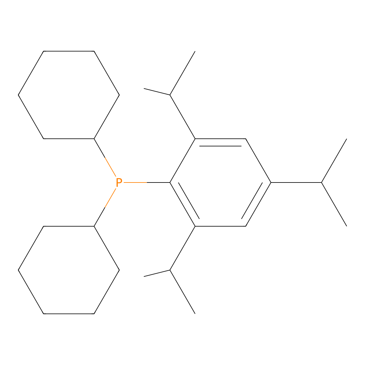 Dicyclohexyl(2,4,6-triisopropylphenyl)phosphine molecular structure, CAS 303111-96-8