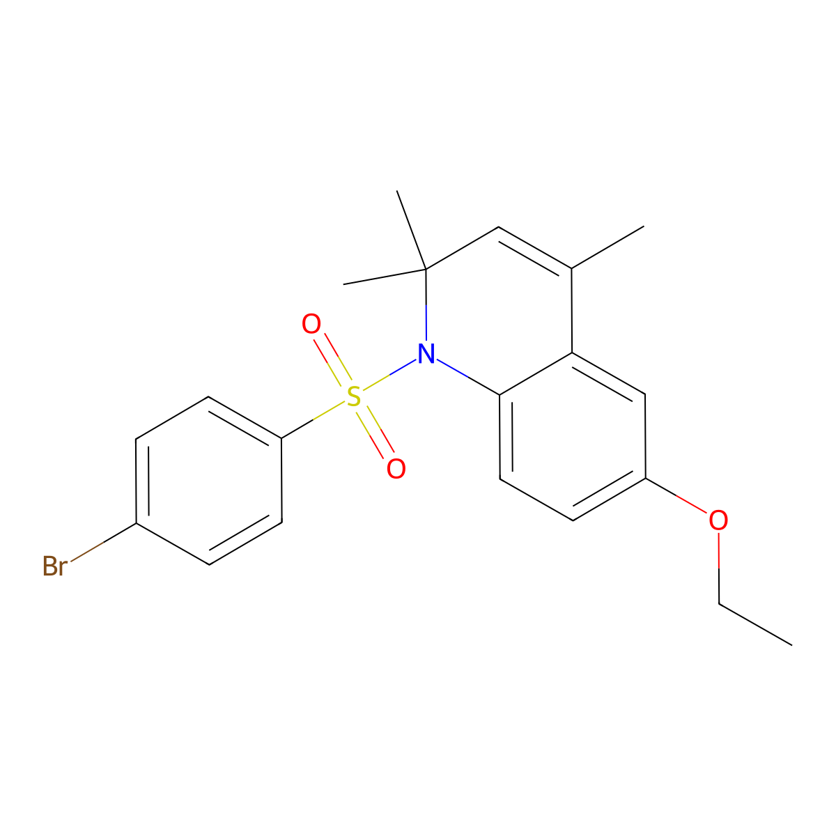 1-[(4-Bromophenyl)sulfonyl]-6-ethoxy-2,2,4-trimethyl-1,2-dihydroquinoline molecular structure, CAS 303115-17-5