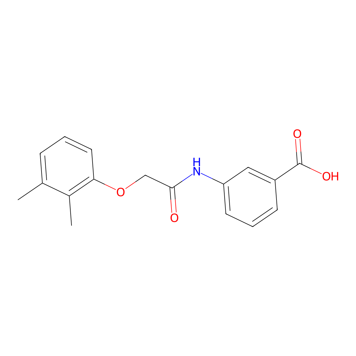 3-{[(2,3-Dimethylphenoxy)acetyl]amino}benzoic acid molecular structure, CAS 303116-70-3