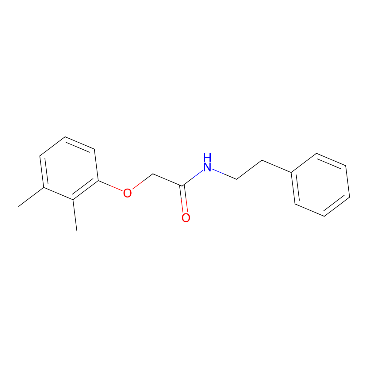 2-(2,3-dimethylphenoxy)-N-phenethylacetamide molecular structure, CAS 303116-84-9
