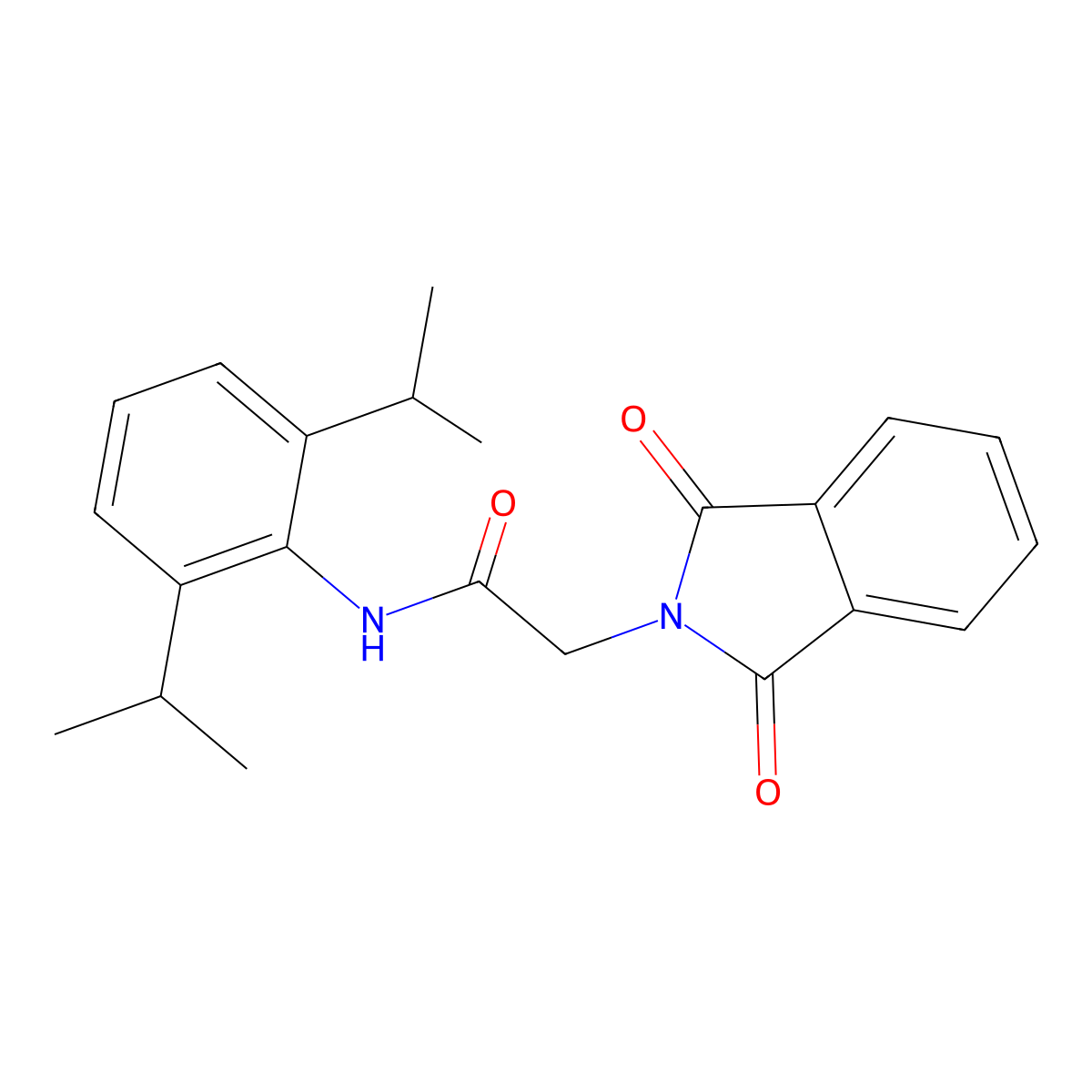 N-(2,6-diisopropylphenyl)-2-(1,3-dioxo-1,3-dihydro-2H-isoindol-2-yl)acetamide molecular structure, CAS 303117-70-6