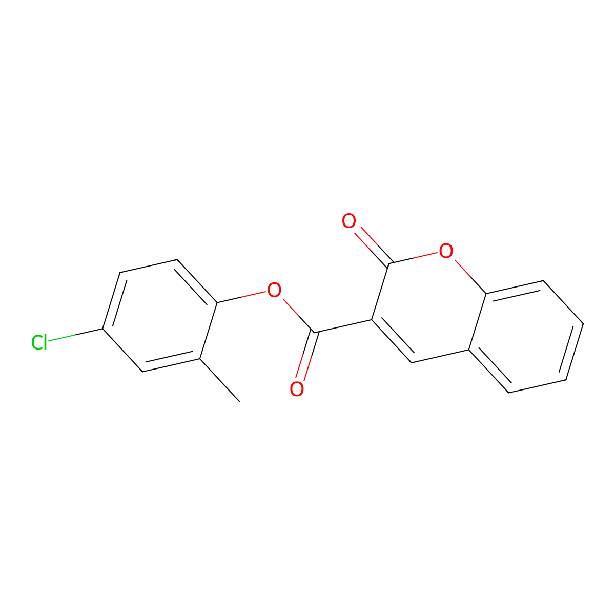4-chloro-2-methylphenyl 2-oxo-2H-chromene-3-carboxylate molecular structure, CAS 303118-29-8