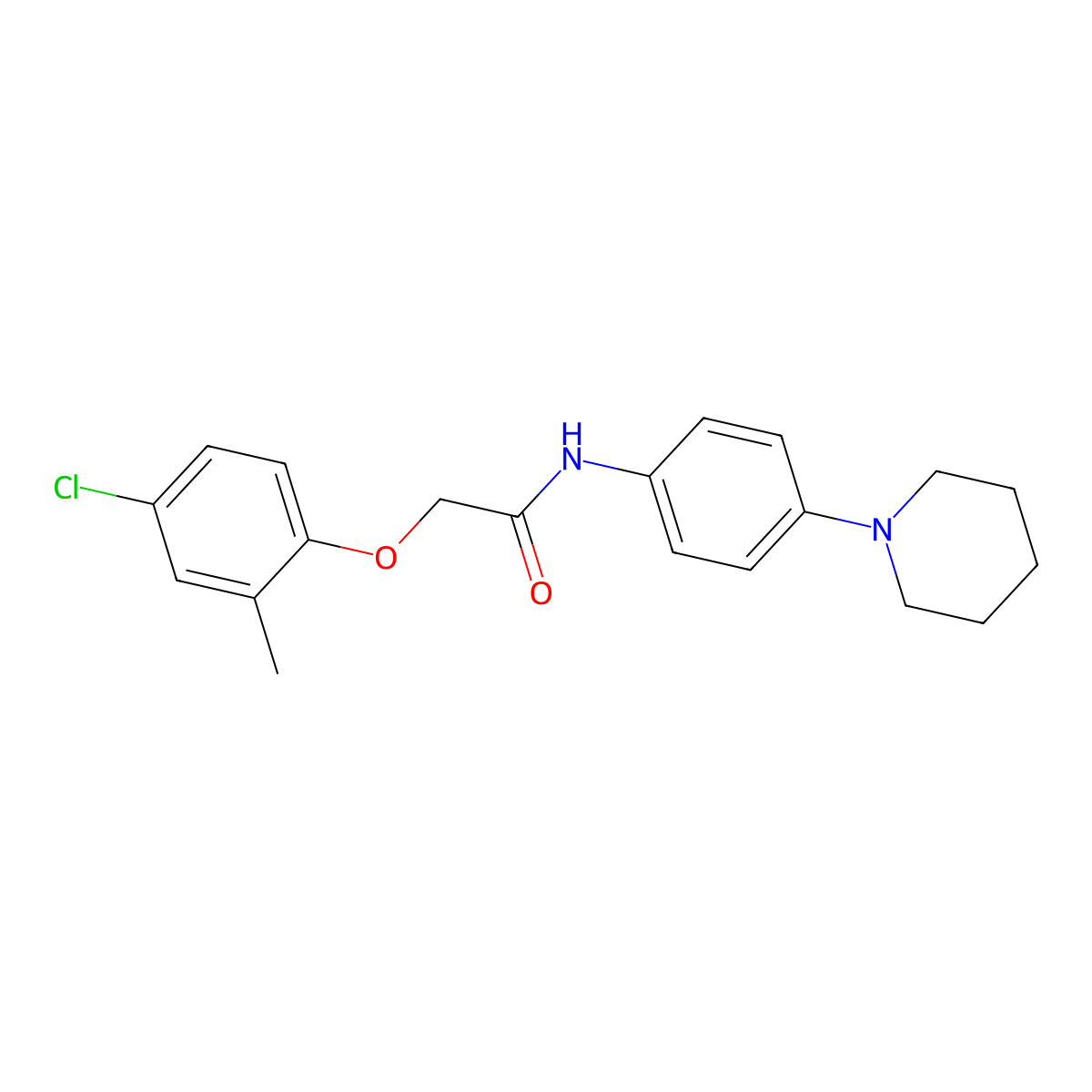 2-(4-chloro-2-methylphenoxy)-N-(4-piperidylphenyl)acetamide molecular structure, CAS 303118-91-4