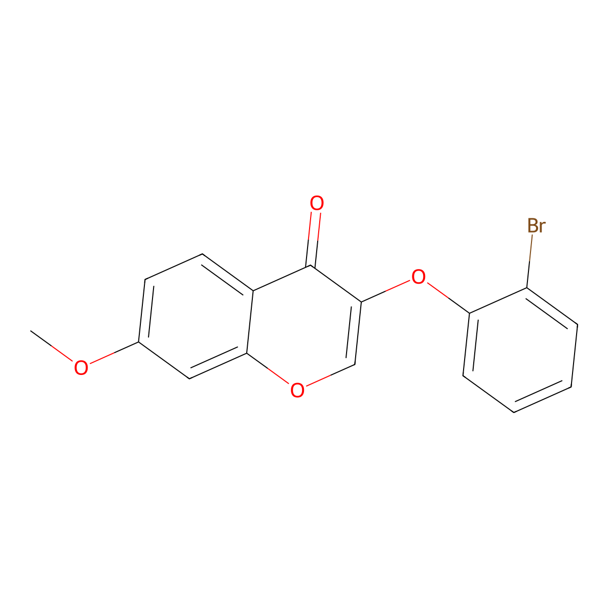 3-(2-bromophenoxy)-7-methoxy-4H-chromen-4-one molecular structure, CAS 303119-06-4