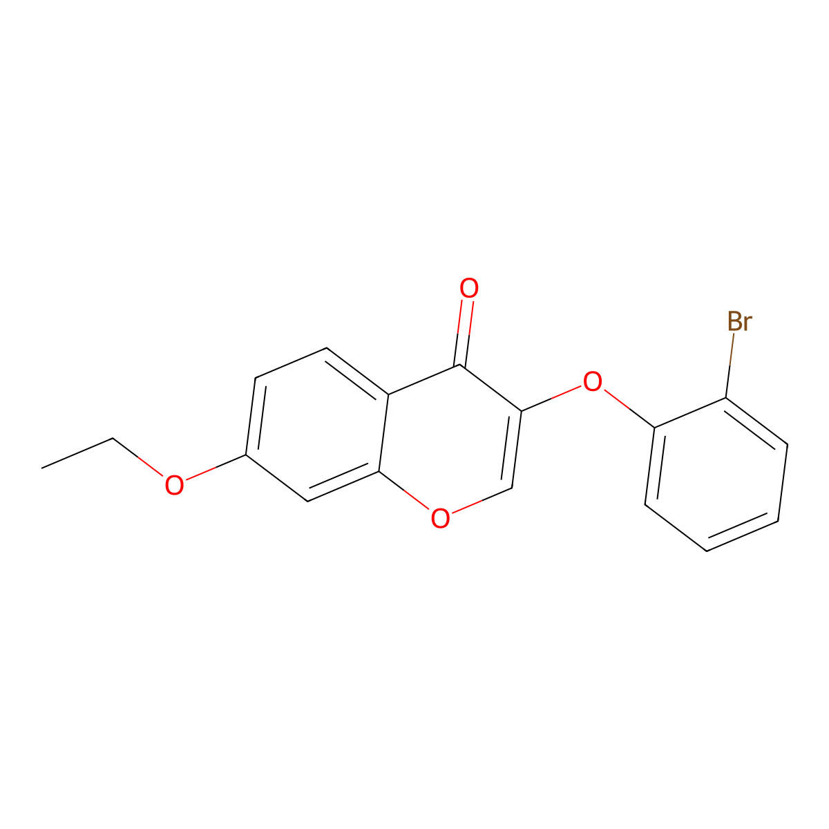 3-(2-bromophenoxy)-7-ethoxy-4H-chromen-4-one molecular structure, CAS 303119-08-6