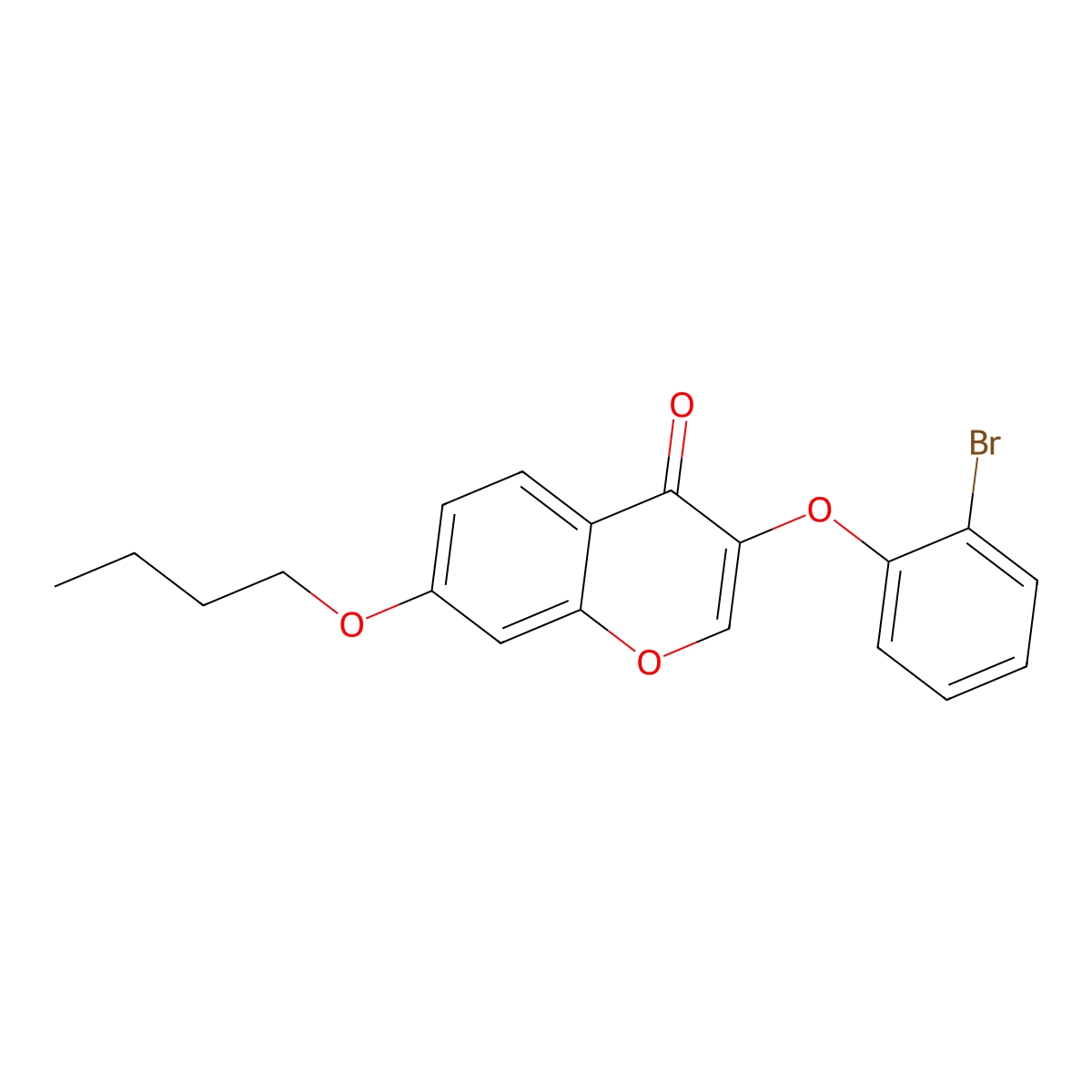 3-(2-Bromophenoxy)-7-butoxychromen-4-one molecular structure, CAS 303119-10-0