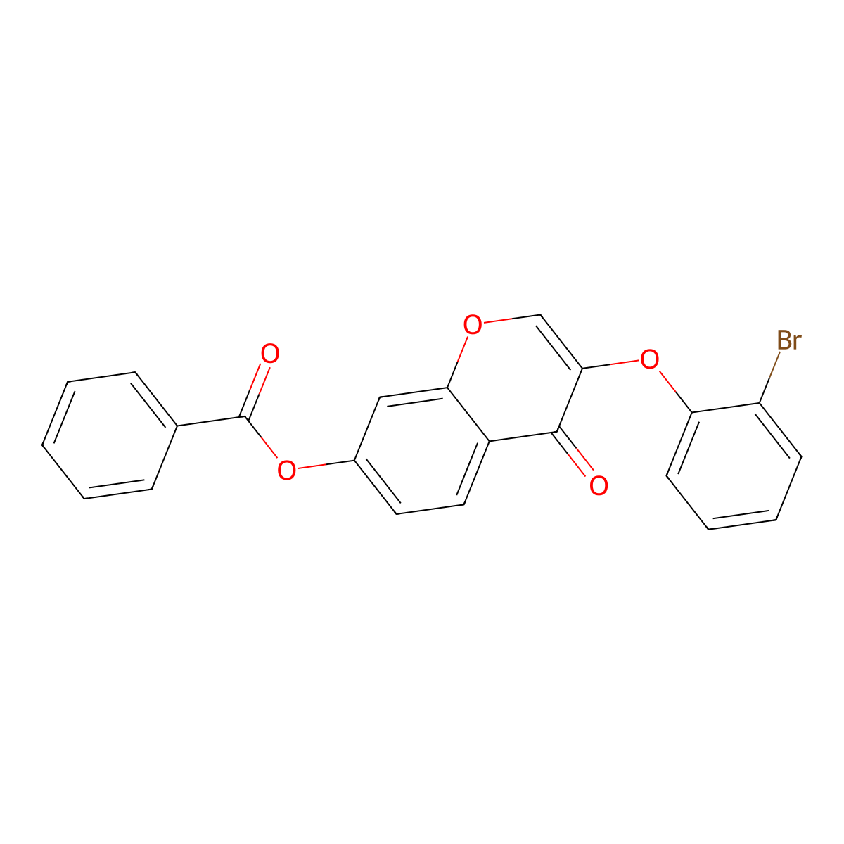 3-(2-bromophenoxy)-4-oxo-4H-chromen-7-yl benzoate molecular structure, CAS 303119-12-2