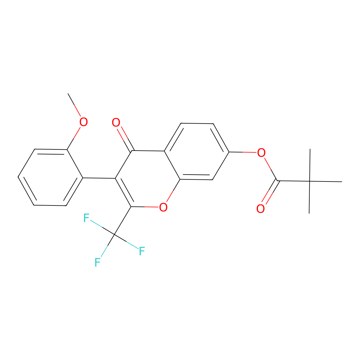 [3-(2-Methoxyphenyl)-4-oxo-2-(trifluoromethyl)chromen-7-yl] 2,2-dimethylpropanoate molecular structure, CAS 303119-67-7