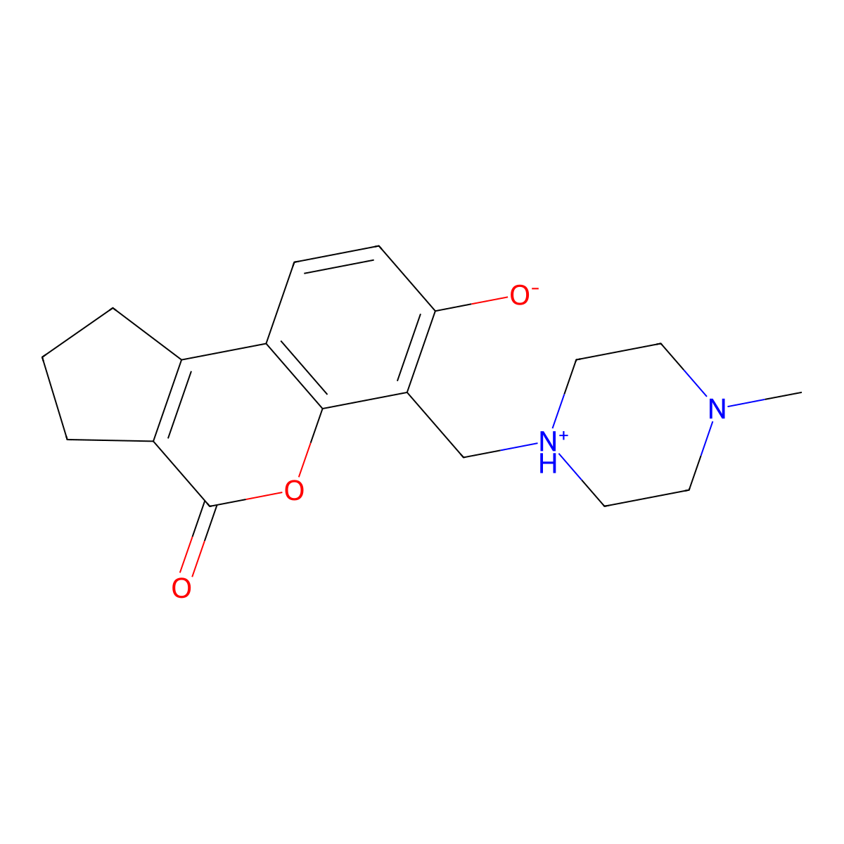 7-hydroxy-6-((4-methylpiperazin-1-yl)methyl)-2,3-dihydrocyclopenta[c]chromen-4(1H)-one molecular structure, CAS 303119-87-1