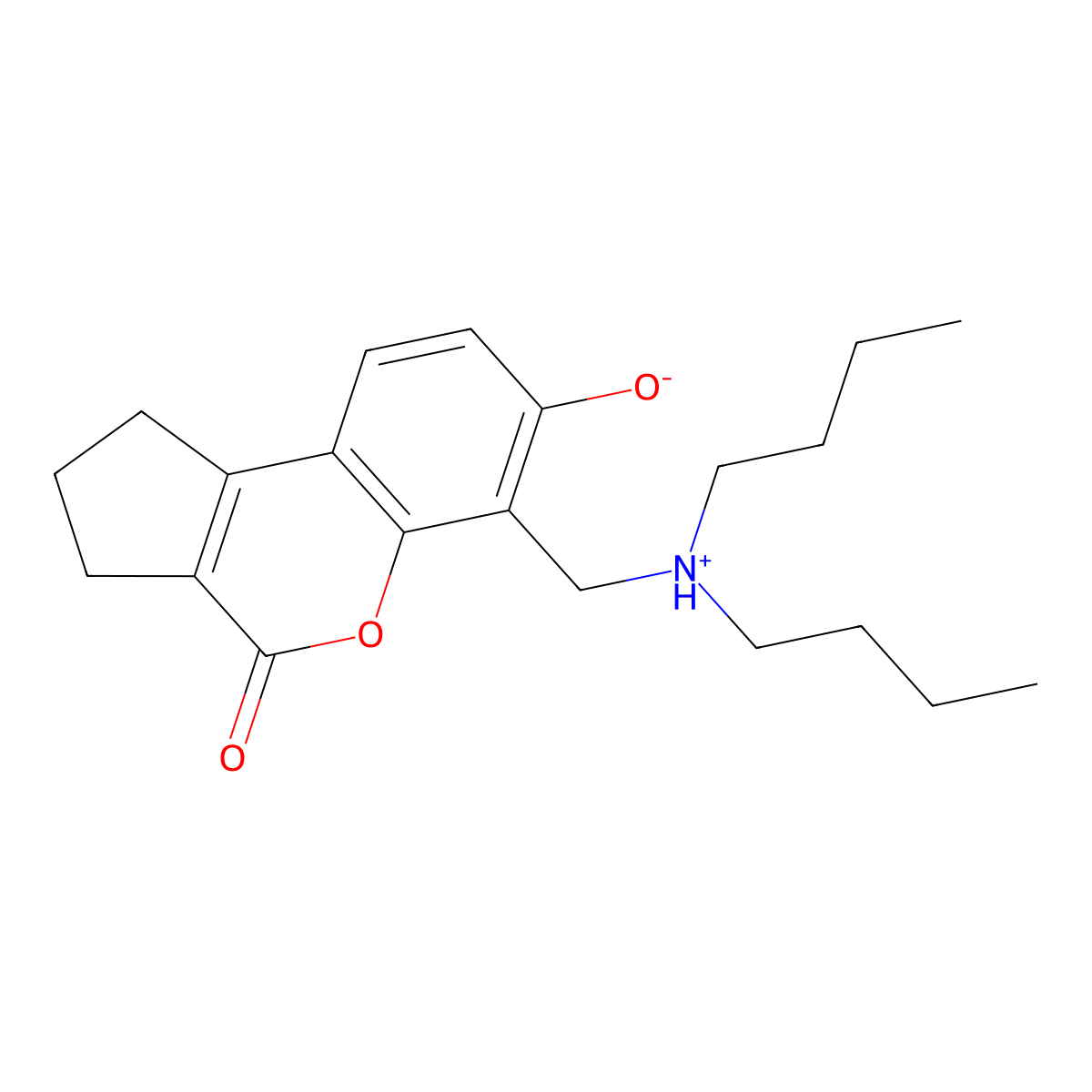 6-[(dibutylamino)methyl]-7-hydroxy-2,3-dihydrocyclopenta[c]chromen-4(1H)-one molecular structure, CAS 303119-91-7