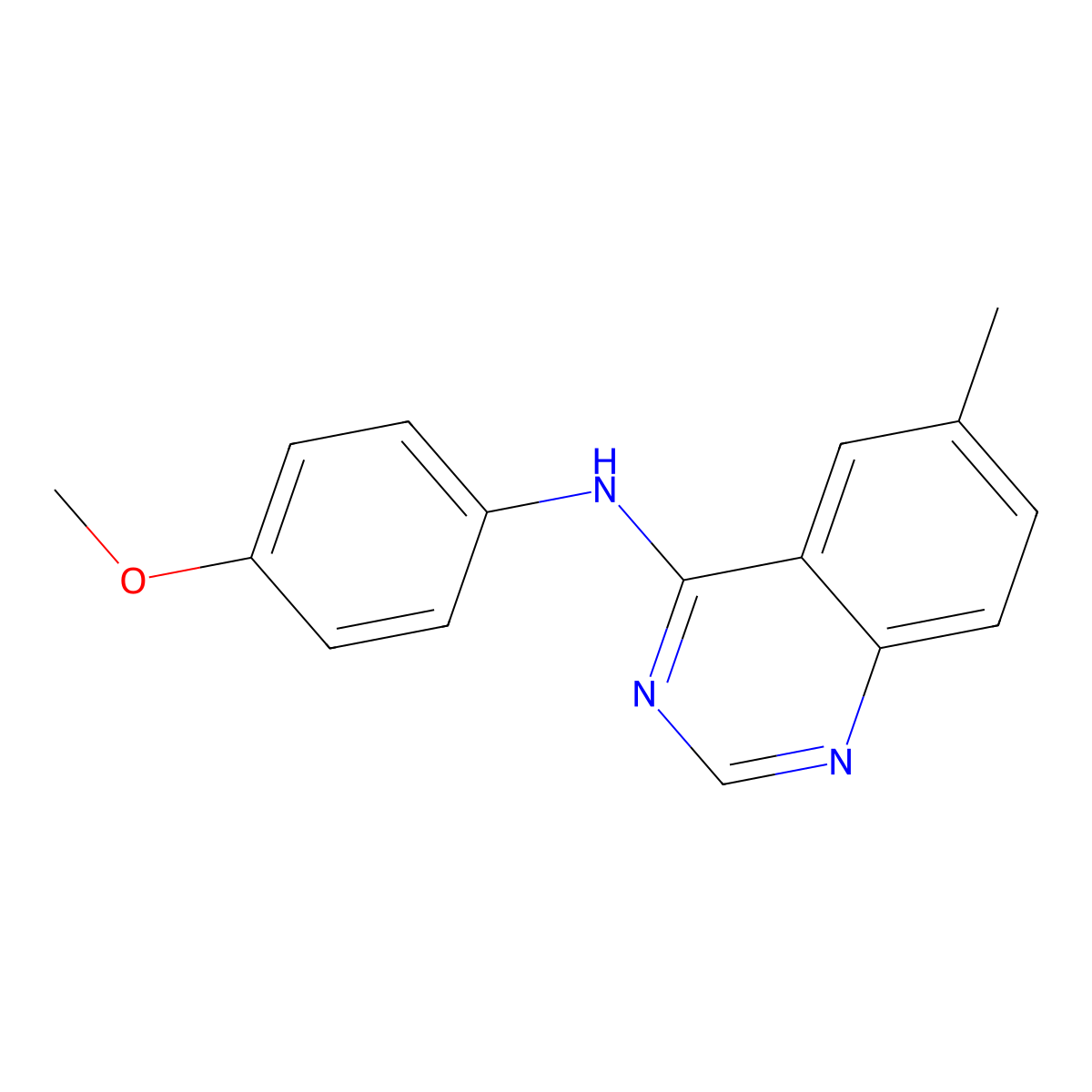 N-(4-methoxyphenyl)-6-methylquinazolin-4-amine molecular structure, CAS 303120-57-2