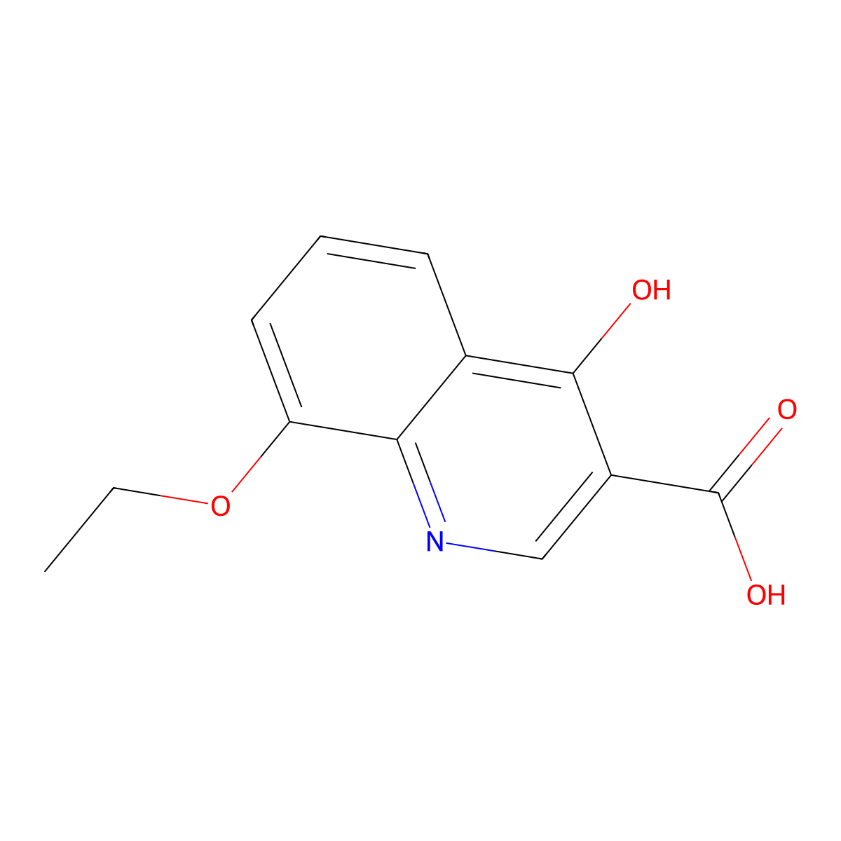 8-Ethoxy-4-hydroxyquinoline-3-carboxylic acid molecular structure, CAS 303121-05-3