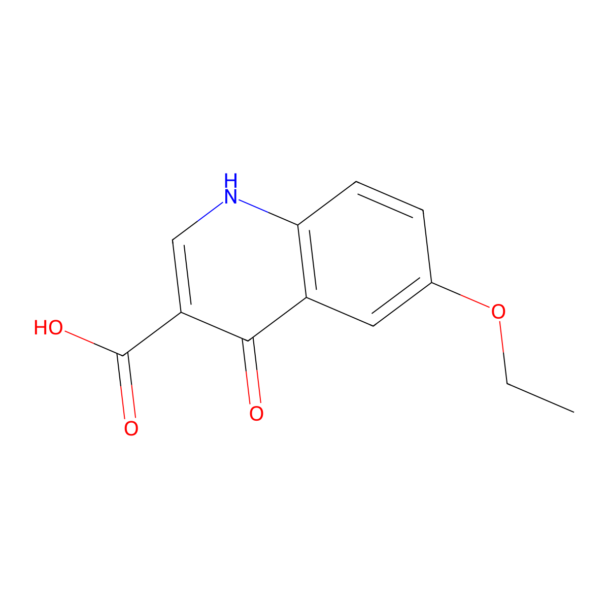 6-Ethoxy-4-hydroxyquinoline-3-carboxylic acid molecular structure, CAS 303121-10-0