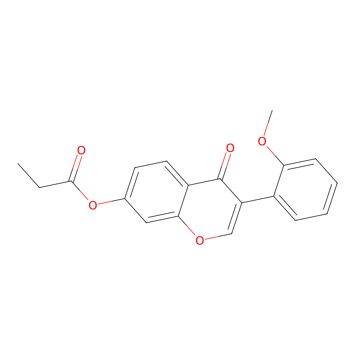 3-(2-methoxyphenyl)-4-oxo-4H-chromen-7-yl propanoate molecular structure, CAS 303121-45-1