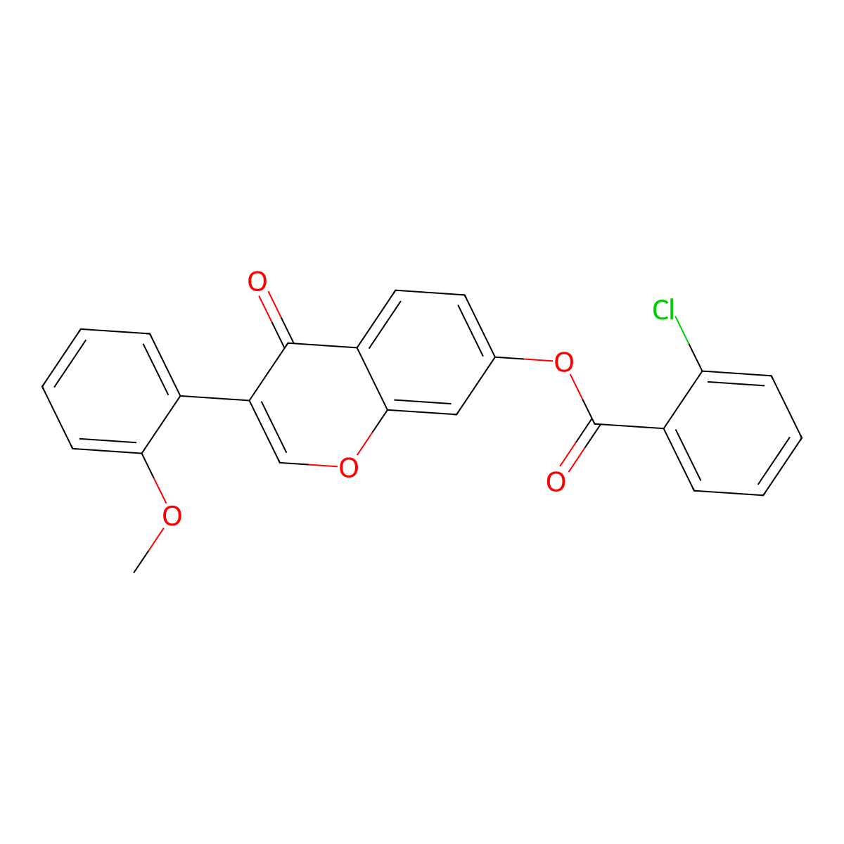 3-(2-methoxyphenyl)-4-oxo-4H-chromen-7-yl 2-chlorobenzoate molecular structure, CAS 303121-53-1