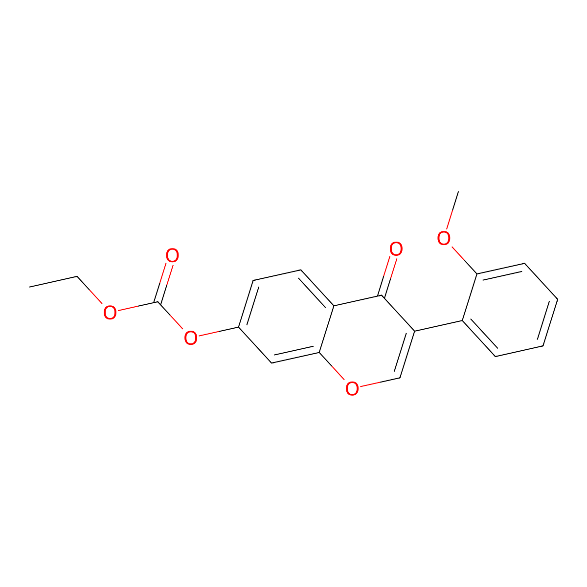 Ethyl [3-(2-methoxyphenyl)-4-oxochromen-7-yl] carbonate molecular structure, CAS 303121-58-6