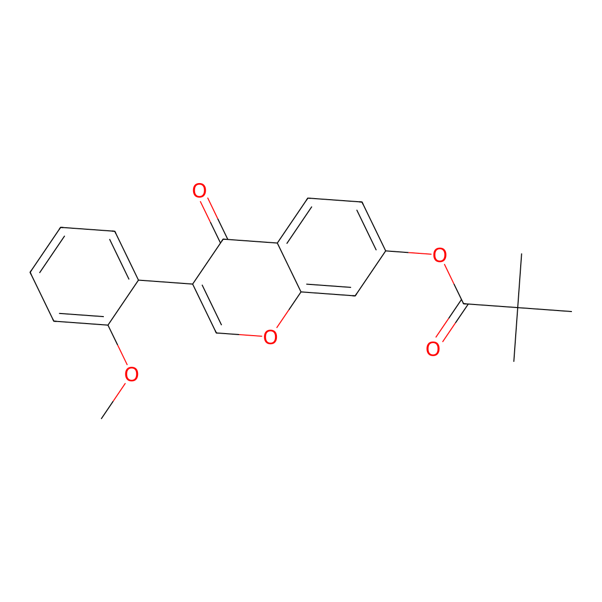 3-(2-methoxyphenyl)-4-oxo-4H-chromen-7-yl 2,2-dimethylpropanoate molecular structure, CAS 303121-59-7