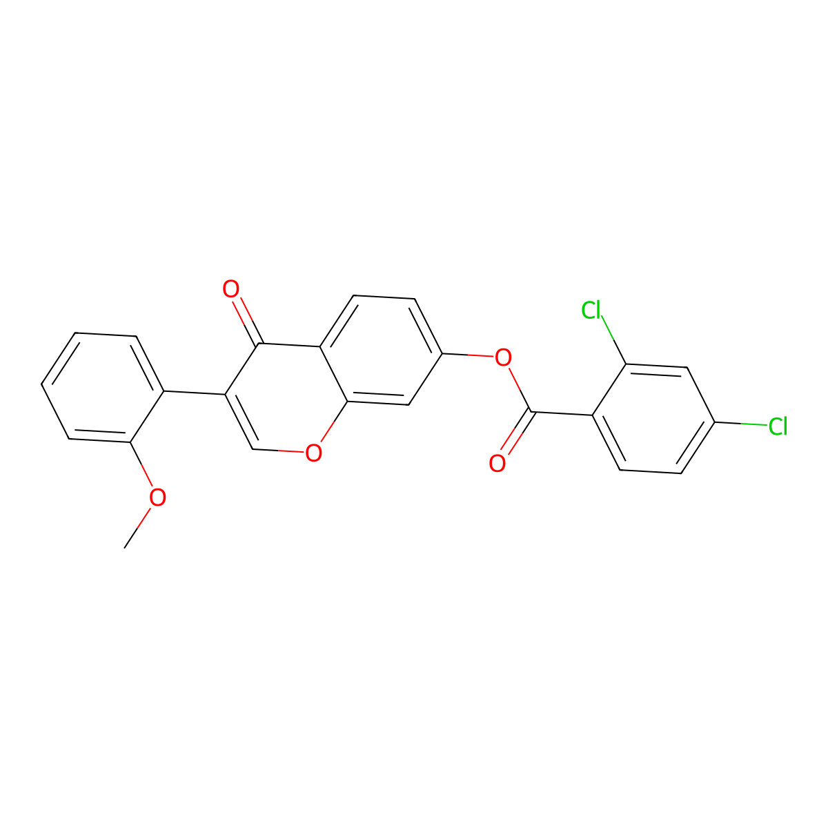 3-(2-methoxyphenyl)-4-oxo-4H-chromen-7-yl 2,4-dichlorobenzoate molecular structure, CAS 303121-60-0