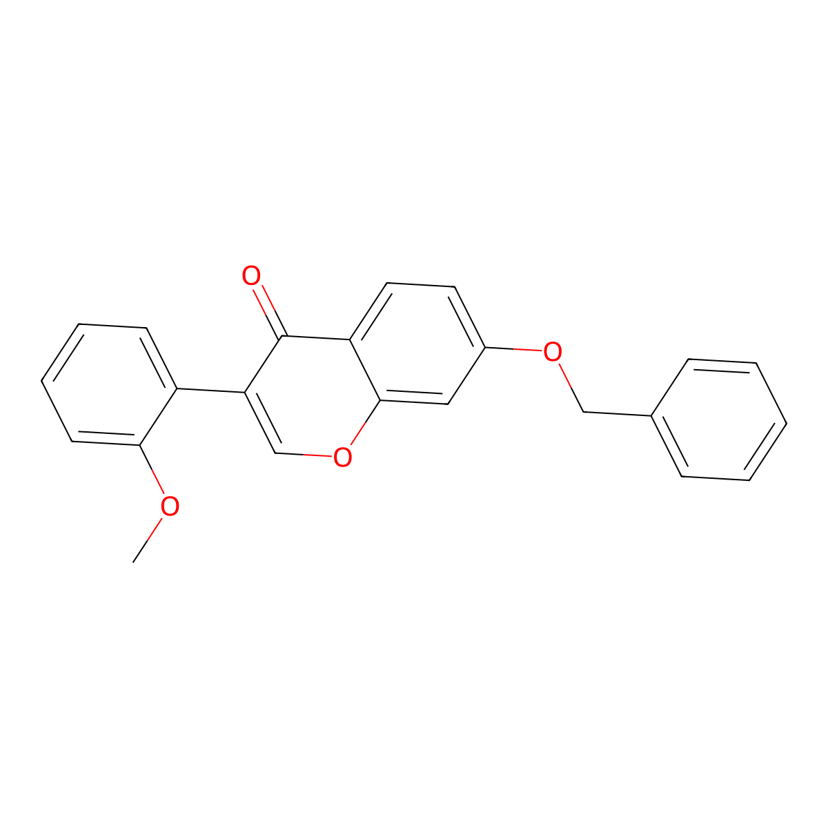 7-(benzyloxy)-3-(2-methoxyphenyl)-4H-chromen-4-one molecular structure, CAS 303121-62-2