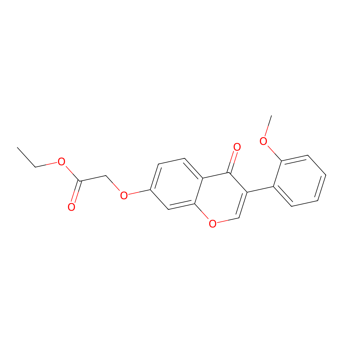ethyl {[3-(2-methoxyphenyl)-4-oxo-4H-chromen-7-yl]oxy}acetate molecular structure, CAS 303121-63-3
