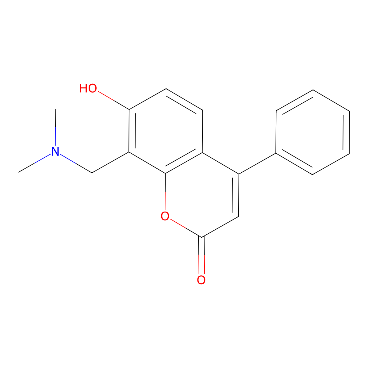 8-[(dimethylamino)methyl]-7-hydroxy-4-phenyl-2H-chromen-2-one molecular structure, CAS 303121-90-6