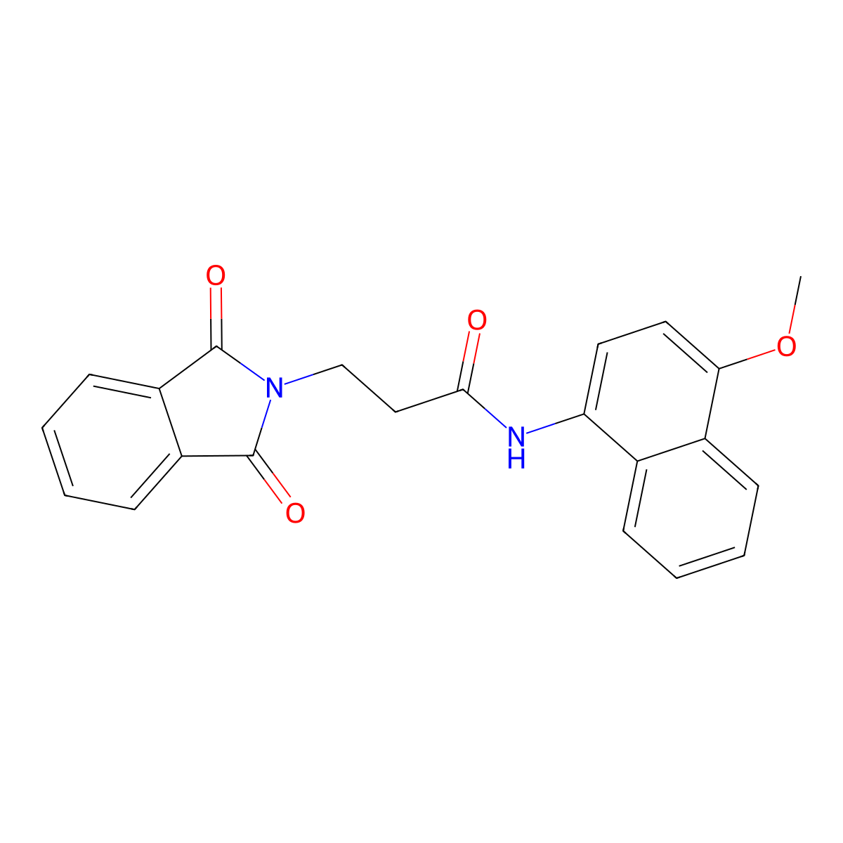 3-(1,3-dioxo-1,3-dihydro-2H-isoindol-2-yl)-N-(4-methoxynaphthalen-1-yl)propanamide molecular structure, CAS 303122-30-7